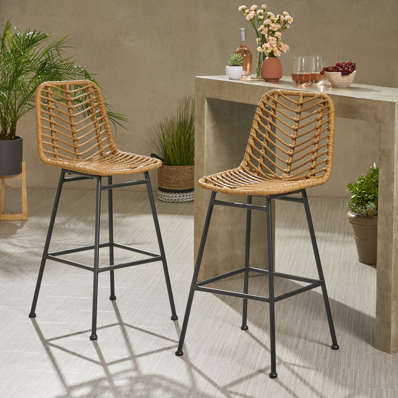 Oliver Enloe 28.75" Patio Bar Stool & Reviews Wayfair